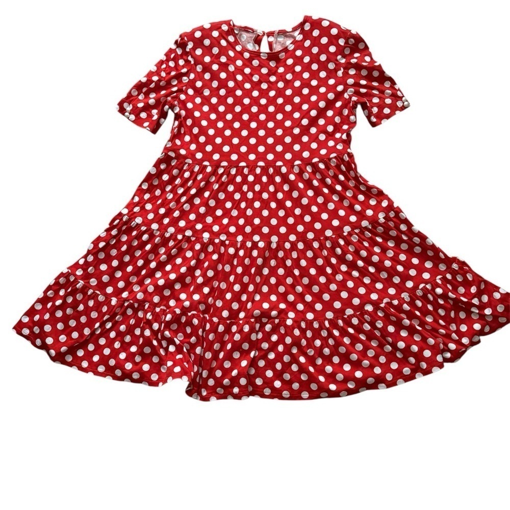 Women’s dress red with white polka dots short sleeves size S/M